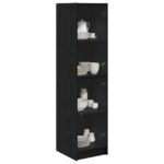 vidaXL Highboard Čierny dub 35 x 37 x 142 cm Kompozitné drevo – Obrázok 3
