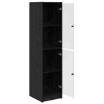 vidaXL Highboard Čierny dub 35 x 37 x 142 cm Kompozitné drevo – Obrázok 5