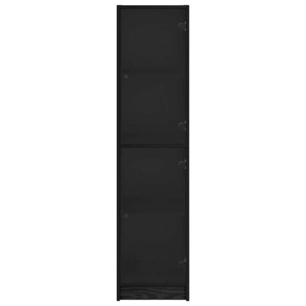 vidaXL Highboard Čierny dub 35 x 37 x 142 cm Kompozitné drevo – Obrázok 6