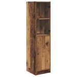 vidaXL Highboard Staré drevo 35 x 37 x 142 cm Kompozitné drevo – Obrázok 2