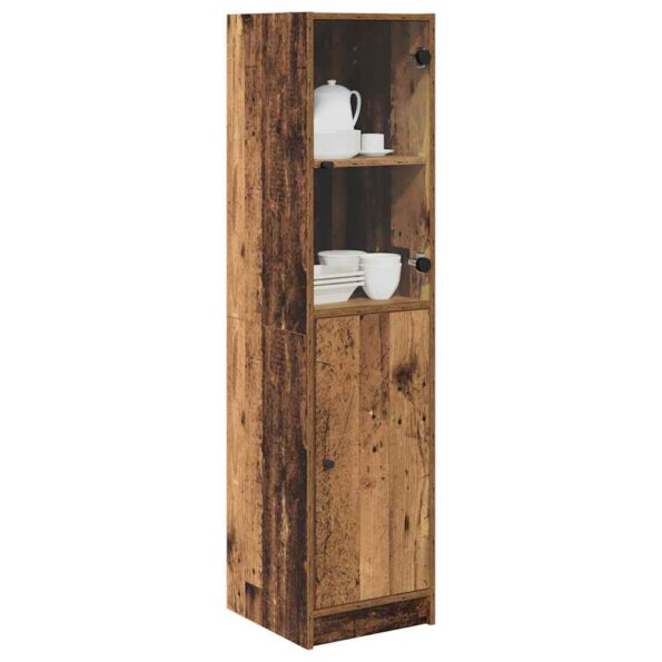 vidaXL Highboard Staré drevo 35 x 37 x 142 cm Kompozitné drevo – Obrázok 3