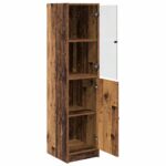 vidaXL Highboard Staré drevo 35 x 37 x 142 cm Kompozitné drevo – Obrázok 5