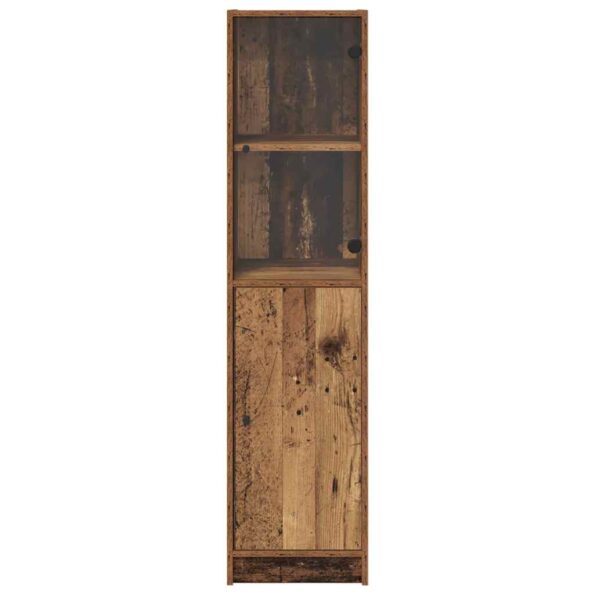 vidaXL Highboard Staré drevo 35 x 37 x 142 cm Kompozitné drevo – Obrázok 6