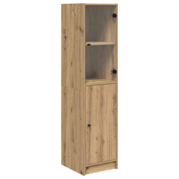vidaXL Highboard Remeselný dub 35 x 37 x 142 cm Kompozitné drevo – Obrázok 2