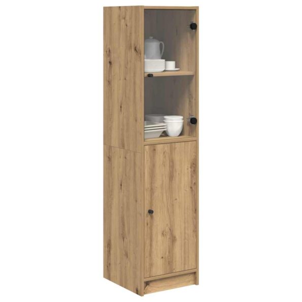 vidaXL Highboard Remeselný dub 35 x 37 x 142 cm Kompozitné drevo – Obrázok 3