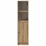 vidaXL Highboard Remeselný dub 35 x 37 x 142 cm Kompozitné drevo – Obrázok 6