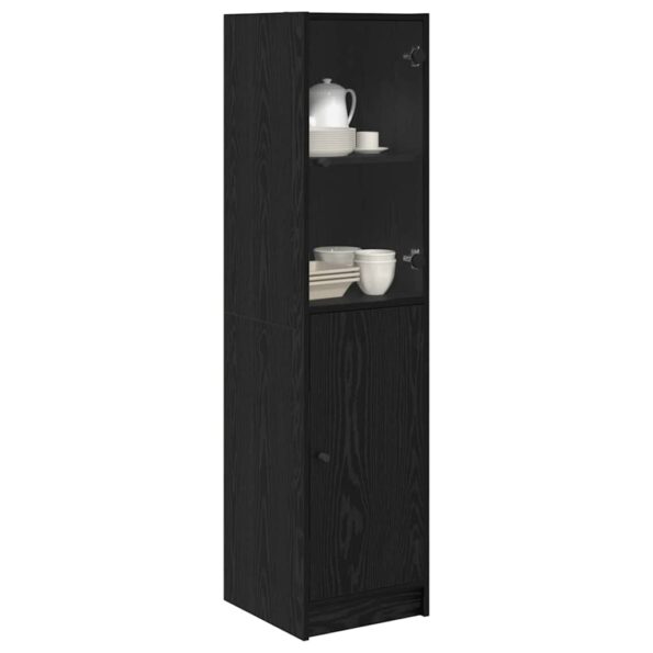 vidaXL Highboard Čierny dub 35 x 37 x 142 cm Kompozitné drevo – Obrázok 3