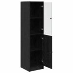 vidaXL Highboard Čierny dub 35 x 37 x 142 cm Kompozitné drevo – Obrázok 5