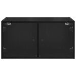 vidaXL Nástenná skrinka Čierny dub 68 x 37 x 35 cm Kompozitné drevo – Obrázok 6