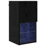 vidaXL Nástenný TV kabinet Nástenný Čierny dub 30,5 x 30 x 60 cm – Obrázok 2