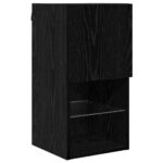 vidaXL Nástenný TV kabinet Nástenný Čierny dub 30,5 x 30 x 60 cm – Obrázok 7