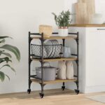 vidaXL Kuchynský vozík Remeselný dub 50 x 35 x 75.5 cm