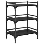 vidaXL Kuchynský vozík Čierny dub 50 x 35 x 75.5 cm Kompozitné drevo – Obrázok 5