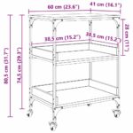 vidaXL Kuchynský vozík Remeselný dub 60 x 41 x 80.5 cm – Obrázok 12