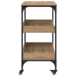 vidaXL Kuchynský vozík Remeselný dub 60 x 41 x 80.5 cm – Obrázok 7