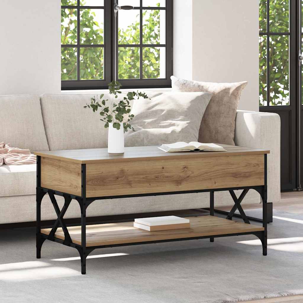 883042_1.jpg vidaXL Konferenčný stolík Remeselný dub 100 x 50 x 50 cm – Obrázok 1