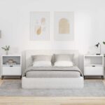 vidaXL Nočný stolík 2 pcs Biela 49 x 36 x 61 cm Kompozitné drevo