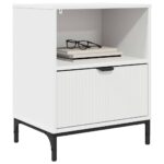 vidaXL Nočný stolík 2 pcs Biela 49 x 36 x 61 cm Kompozitné drevo – Obrázok 3