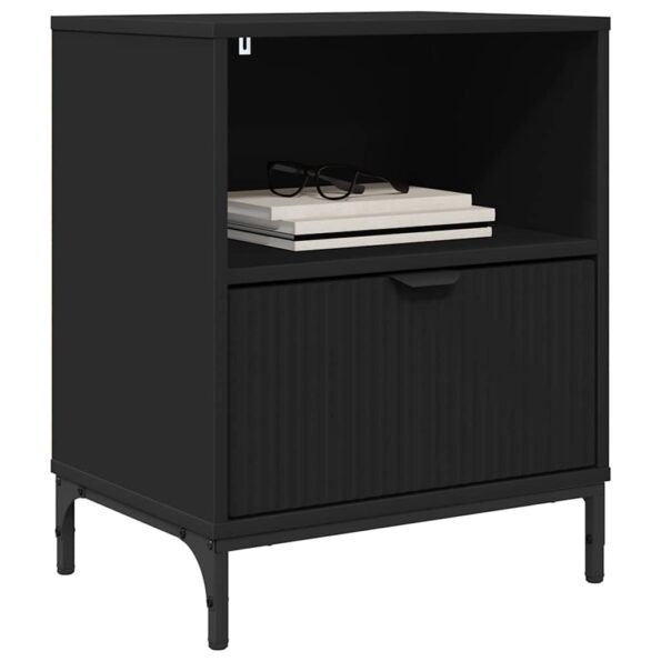 vidaXL Nočný stolík 2 pcs Čierna 49 x 36 x 61 cm Kompozitné drevo – Obrázok 3