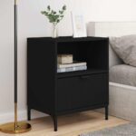 vidaXL Nočný stolík 2 pcs Čierna 49 x 36 x 61 cm Kompozitné drevo – Obrázok 12