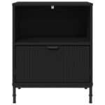 vidaXL Nočný stolík 2 pcs Čierna 49 x 36 x 61 cm Kompozitné drevo – Obrázok 5