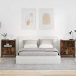 vidaXL Nočný stolík 2 pcs Tmavý dub 49 x 36 x 61 cm Kompozitné drevo