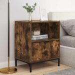 vidaXL Nočný stolík 2 pcs Tmavý dub 49 x 36 x 61 cm Kompozitné drevo – Obrázok 4