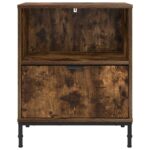 vidaXL Nočný stolík 2 pcs Tmavý dub 49 x 36 x 61 cm Kompozitné drevo – Obrázok 5