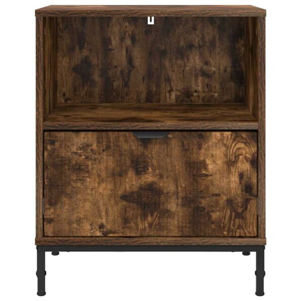 vidaXL Nočný stolík 2 pcs Tmavý dub 49 x 36 x 61 cm Kompozitné drevo – Obrázok 5