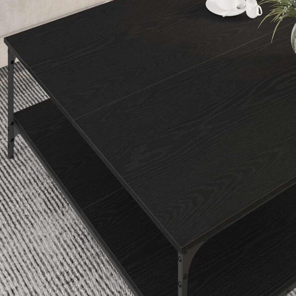vidaXL Konferenčný stolík Čierny dub 100 x 100 x 40 cm – Obrázok 4