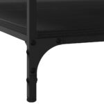 vidaXL Konferenčný stolík Čierny dub 100 x 100 x 40 cm – Obrázok 8