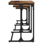 vidaXL Nesting kávový stôl 3 pcs Staré drevo 50.5 x 35 x 53 cm – Obrázok 6