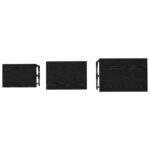 vidaXL Nesting kávový stôl 3 pcs Čierny dub 50.5 x 35 x 53 cm – Obrázok 7