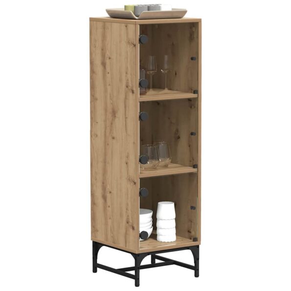vidaXL Highboard dub artisan 35 x 37 x 117 cm Kompozitné drevo – Obrázok 3