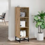 vidaXL Highboard dub artisan 35 x 37 x 117 cm Kompozitné drevo – Obrázok 4