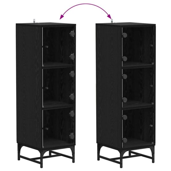 vidaXL Highboard Čierny dub 35 x 37 x 117 cm Kompozitné drevo – Obrázok 11