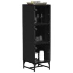 vidaXL Highboard Čierny dub 35 x 37 x 117 cm Kompozitné drevo – Obrázok 3