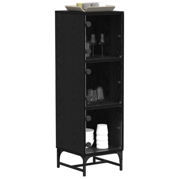 vidaXL Highboard Čierny dub 35 x 37 x 117 cm Kompozitné drevo – Obrázok 3