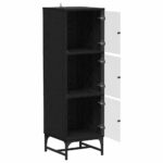 vidaXL Highboard Čierny dub 35 x 37 x 117 cm Kompozitné drevo – Obrázok 5