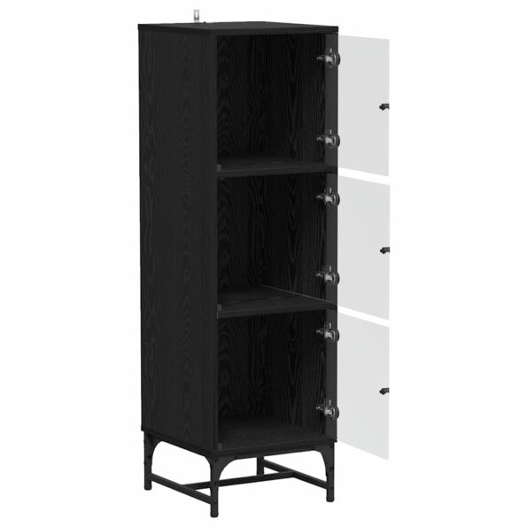 vidaXL Highboard Čierny dub 35 x 37 x 117 cm Kompozitné drevo – Obrázok 5