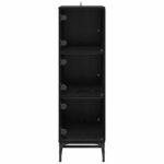 vidaXL Highboard Čierny dub 35 x 37 x 117 cm Kompozitné drevo – Obrázok 6