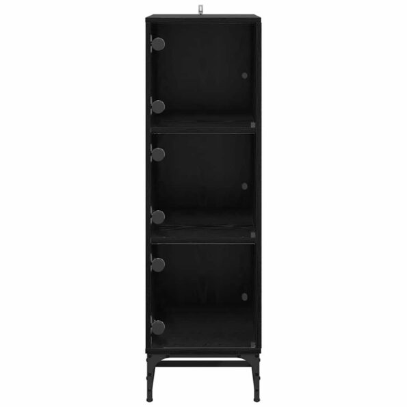 vidaXL Highboard Čierny dub 35 x 37 x 117 cm Kompozitné drevo – Obrázok 6