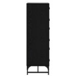 vidaXL Highboard Čierny dub 35 x 37 x 117 cm Kompozitné drevo – Obrázok 7