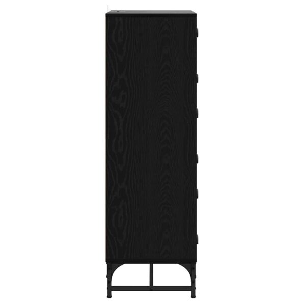 vidaXL Highboard Čierny dub 35 x 37 x 117 cm Kompozitné drevo – Obrázok 7