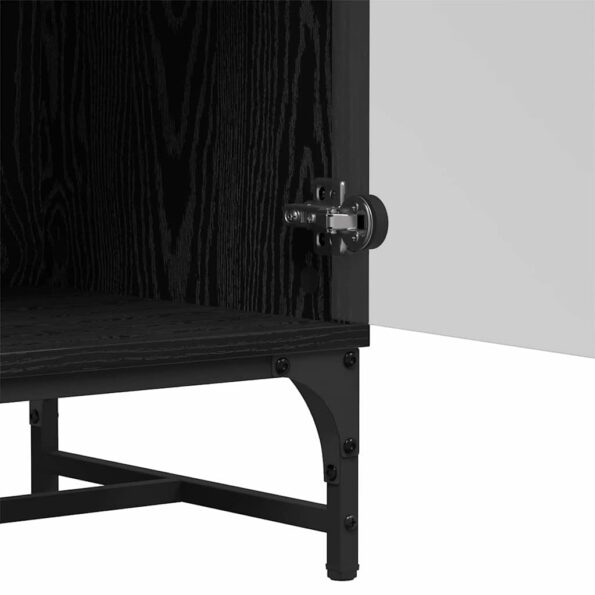 vidaXL Highboard Čierny dub 35 x 37 x 117 cm Kompozitné drevo – Obrázok 9