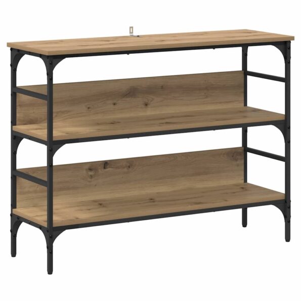 vidaXL Konzolový stôl dub artisan 100 x 32 x 75 cm Kompozitné drevo – Obrázok 2