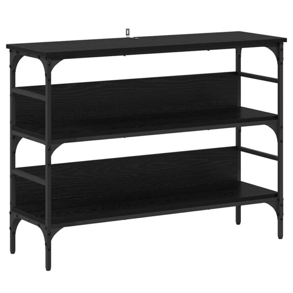 vidaXL Konzolový stôl Čierny dub 100 x 32 x 75 cm Kompozitné drevo – Obrázok 2