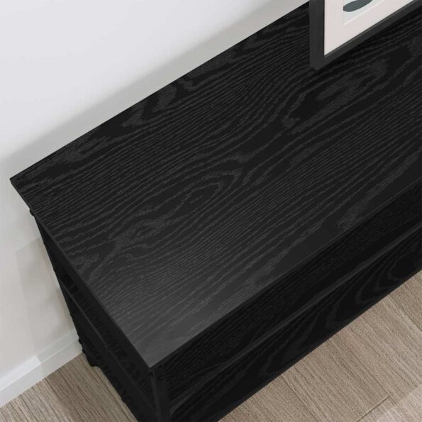 vidaXL Konzolový stôl Čierny dub 100 x 32 x 75 cm Kompozitné drevo – Obrázok 4