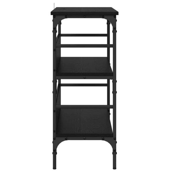 vidaXL Konzolový stôl Čierny dub 100 x 32 x 75 cm Kompozitné drevo – Obrázok 5