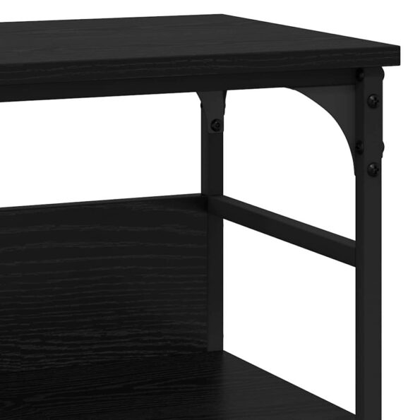 vidaXL Konzolový stôl Čierny dub 100 x 32 x 75 cm Kompozitné drevo – Obrázok 8